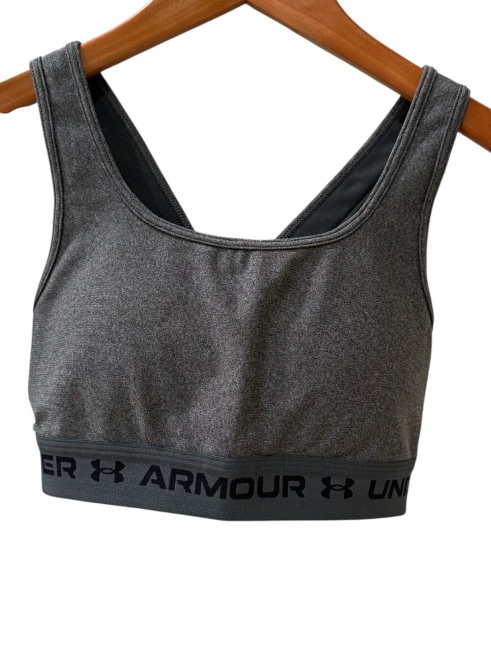 Under Armour Compression Sports Bra Gray, Size Small